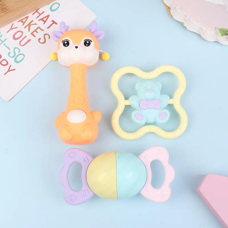 [JT] 1/3PCS Jouets de dentition pour bébés de 0 à 12 mois, bâtonnets de dentition à manivelle Miaojia, hochet pour nouveau-nés 0+ / Jouets pour nouveau-nés