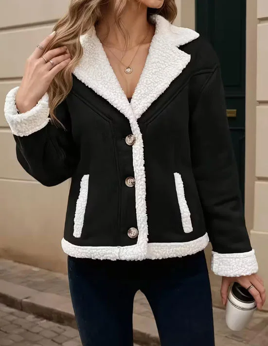 เสื้อโค้ทขนแกะเทียมสไตล์วินเทจสำหรับผู้หญิง ฤดูหนาว ปี 2026 แจ็คเก็ตขนปุย อุ่นสบาย หรูหรา สวมใส่สบาย