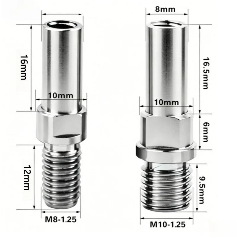 1-4PCS Titanium Alloy V Brake Base Bolt M8 M10 Pitch 1.25mm V Brake Bracket Stud Bicycle/Mountain Bike Repair Screw Accessories
