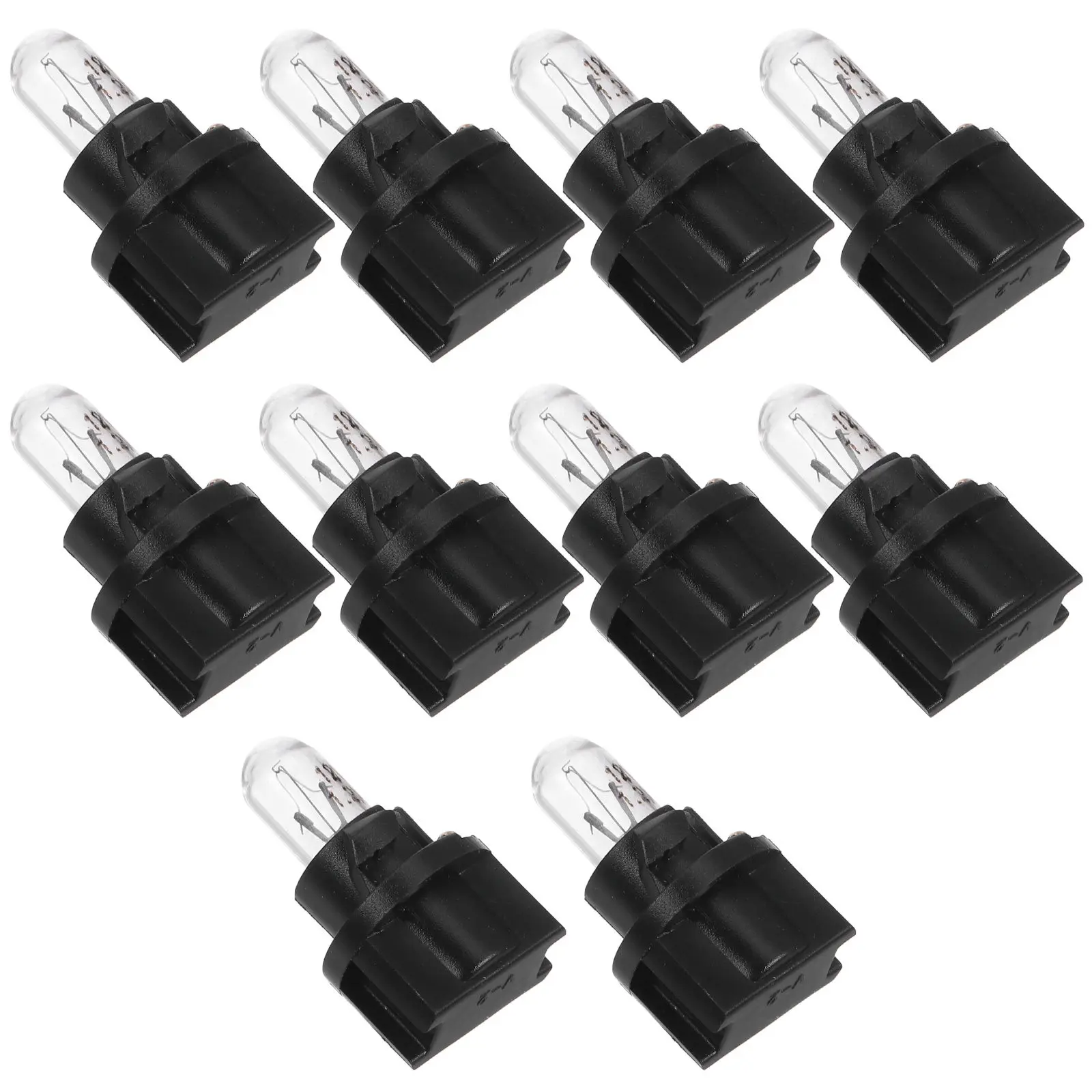 10Pcs Auto Instrument LED Bulb T5 High Brightness Energy Efficient Quartz Glass Dashboard Gauge Cluster Brake Lighting