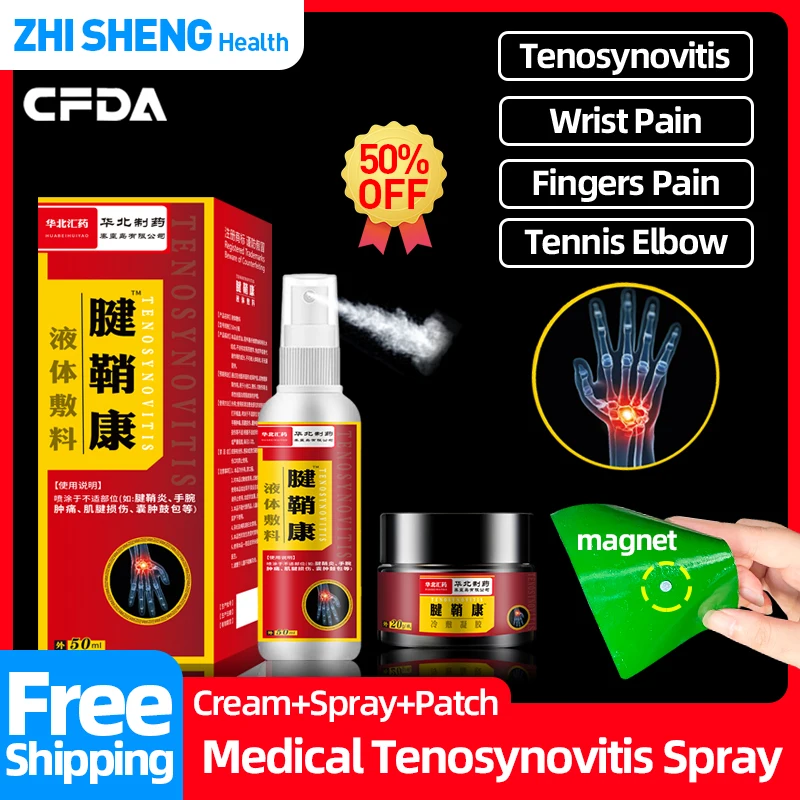 

Tenosynovitis Arthritis Treatment Spray Hand Wrist Tendon Sheath Pain Relief Patch Finger Joint Tendonitis Cream CFDA Approve