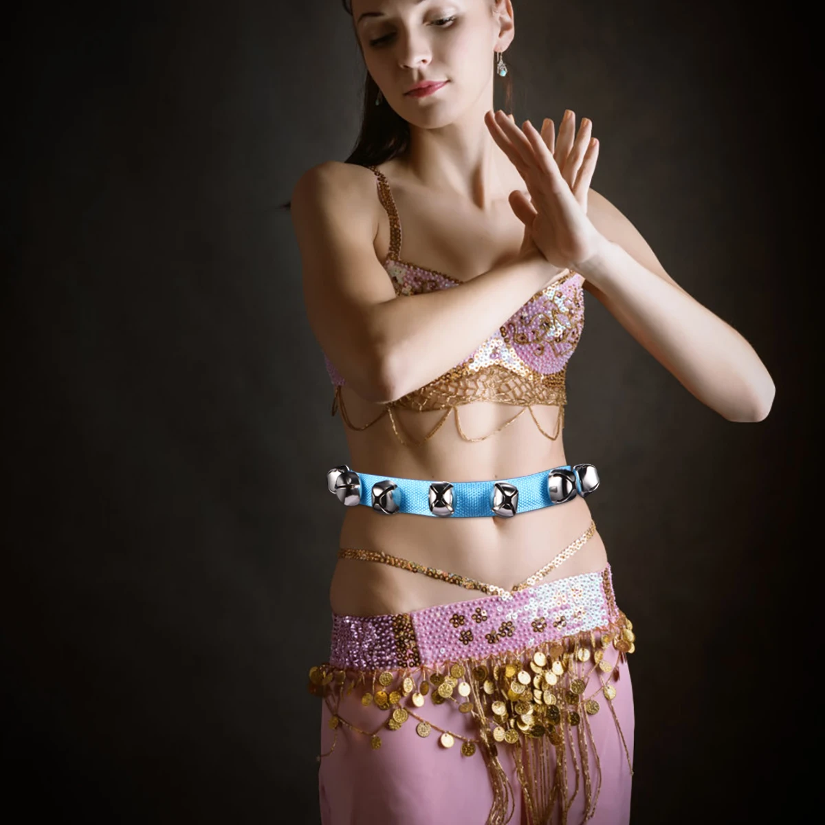 

1pc Dance Waist Bell For Early Education Percussion Instrument Wrist Bell Smooth Surface Longevity Unique Design Fashionable