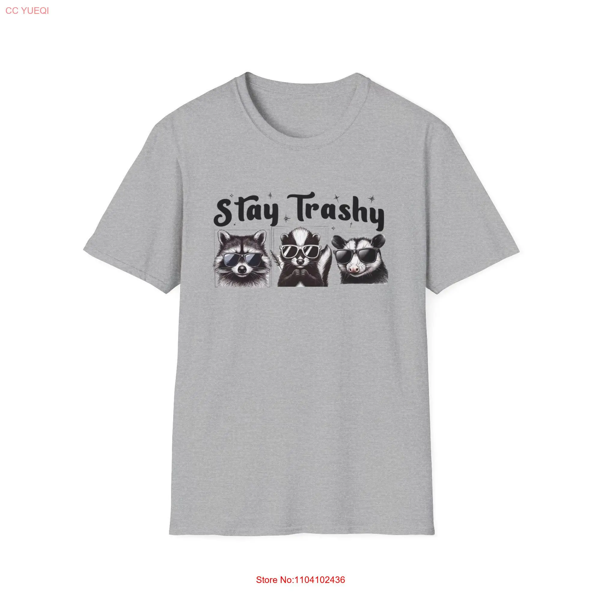 Softstyle T Shirt Cute Funny Animal Raccoon Trash Panda Opossum Skunk Birthday Christmas Stay Trashy