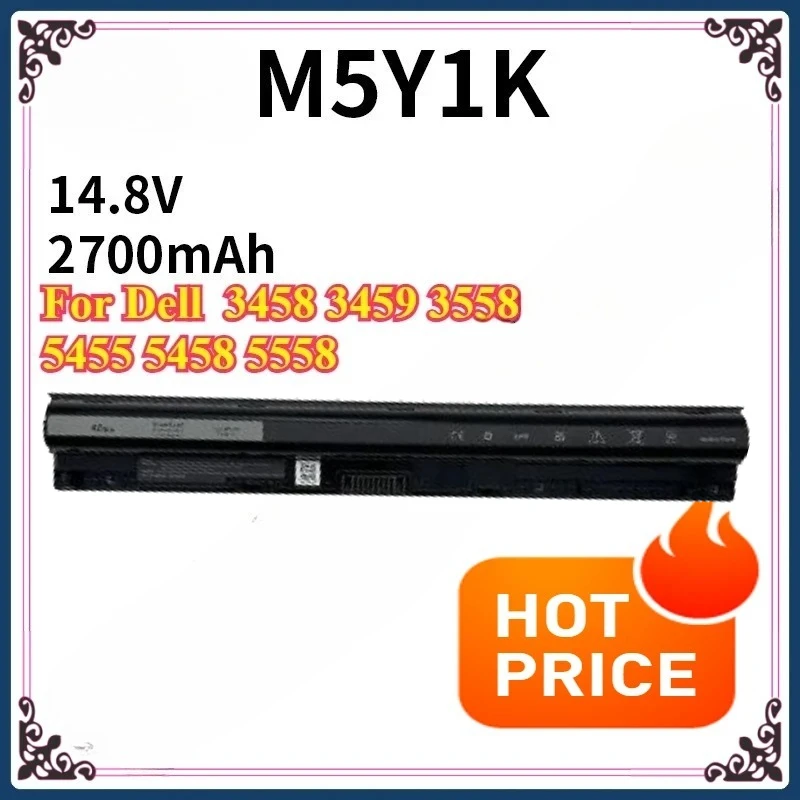 

Аккумулятор для ноутбука Dell 3451 3551 5558 5758 5759 Inspiron 14 15 3000 V-ostro WKRJ2 K185W 2010-2022 14,8 В 40 Втч Аккумулятор M5Y1K