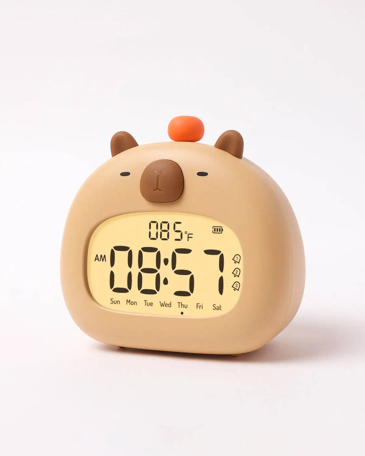 Capybara Alarm Clock With Night Light Timer Clock Cute Cartoon Multi-function Bedroom Kids Snooze Alarm Clock