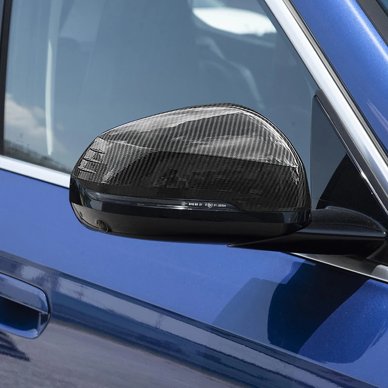 

Car Accessories Door Rearview Reversing Mirror Cap Cover Trim Decoration For BMW X1 U11 2023 2024 LHD Carbon Fiber Color Sticker