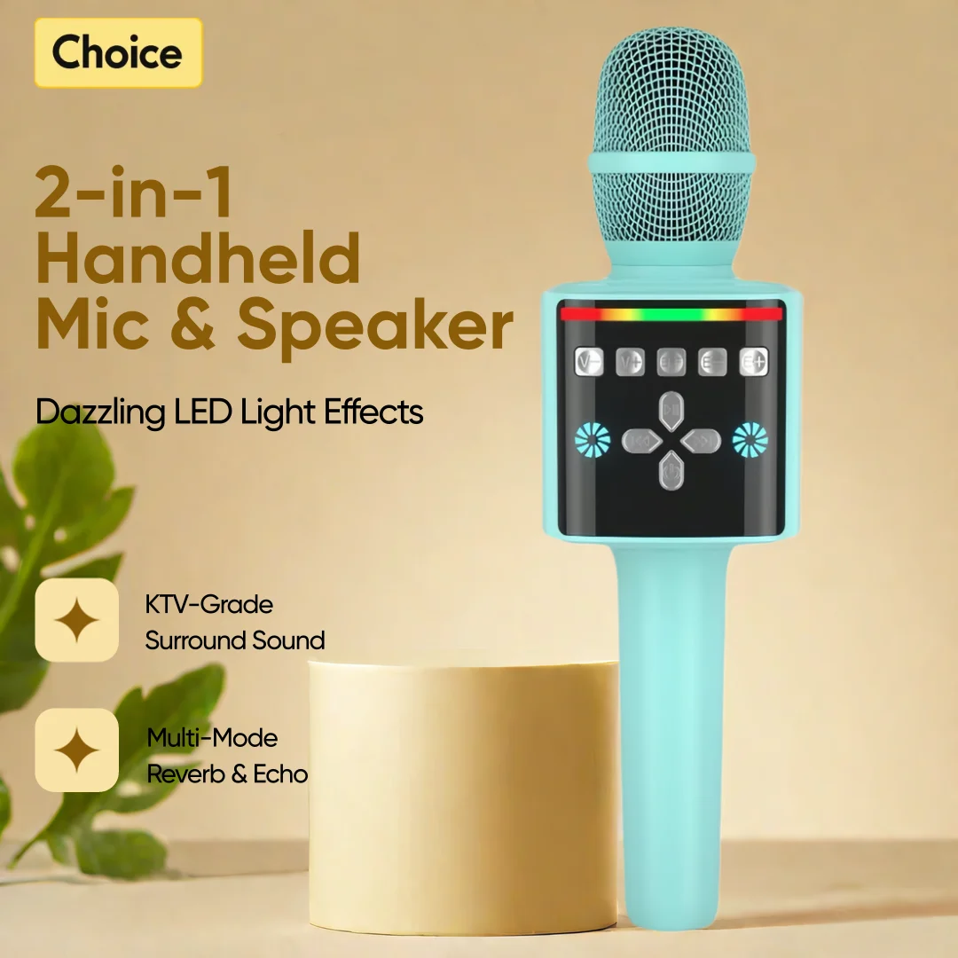 

2-в-1 беспроводной микрофон для караоке Bluetooth-динамик высокой громкости с защитой от помех DSP чип Bluetooth микрофон караоке-набор