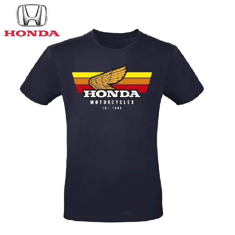 

Honda Racing Motorcycle T-shirt Vintage Style Pattern Scooter T-Shirt Men and Women Casual Comfort Motorcycle Short Sleeve Top