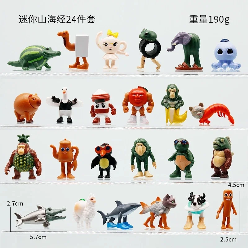 

Shanhaijing Tungtungsahur Blind Box Wooden Stick Man Figurine Collectible Model Creative Toy Sculpture Cross Border Hot Gift New