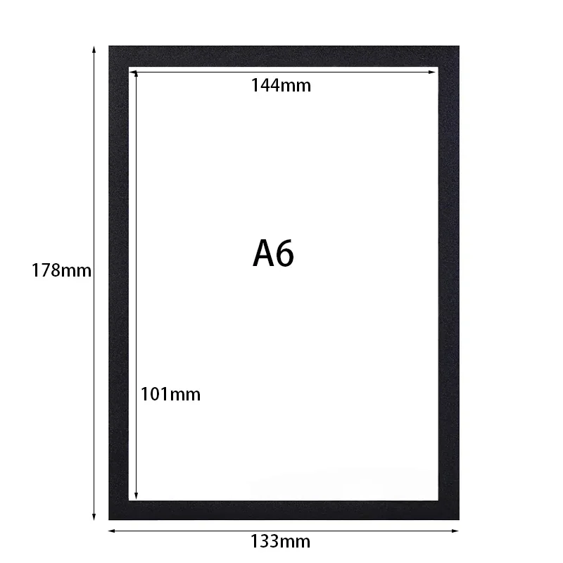 5/10/20PCS Magnetische Poster Display Frame A4/A5/A6 zelfklevende niet-ontwikkelingele Fotokunst Muursticker Herbruikbare Muur Frame - afbeelding 1