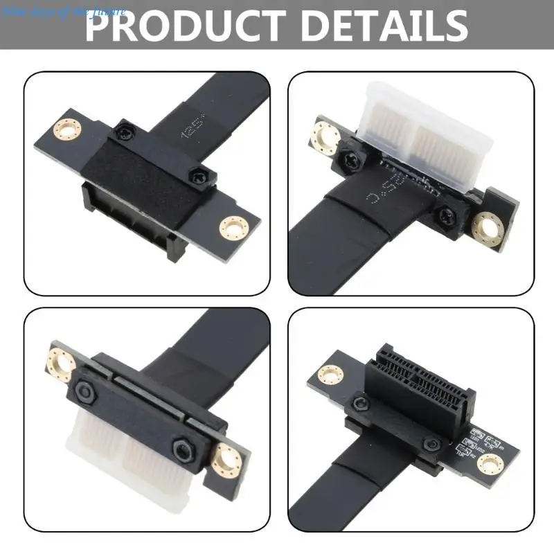 PCI-E 1X To 1X 90Degree Extension Cable for Graphics Card Sound Card Wireless Array Card Adapter Line 0.5cm E65A