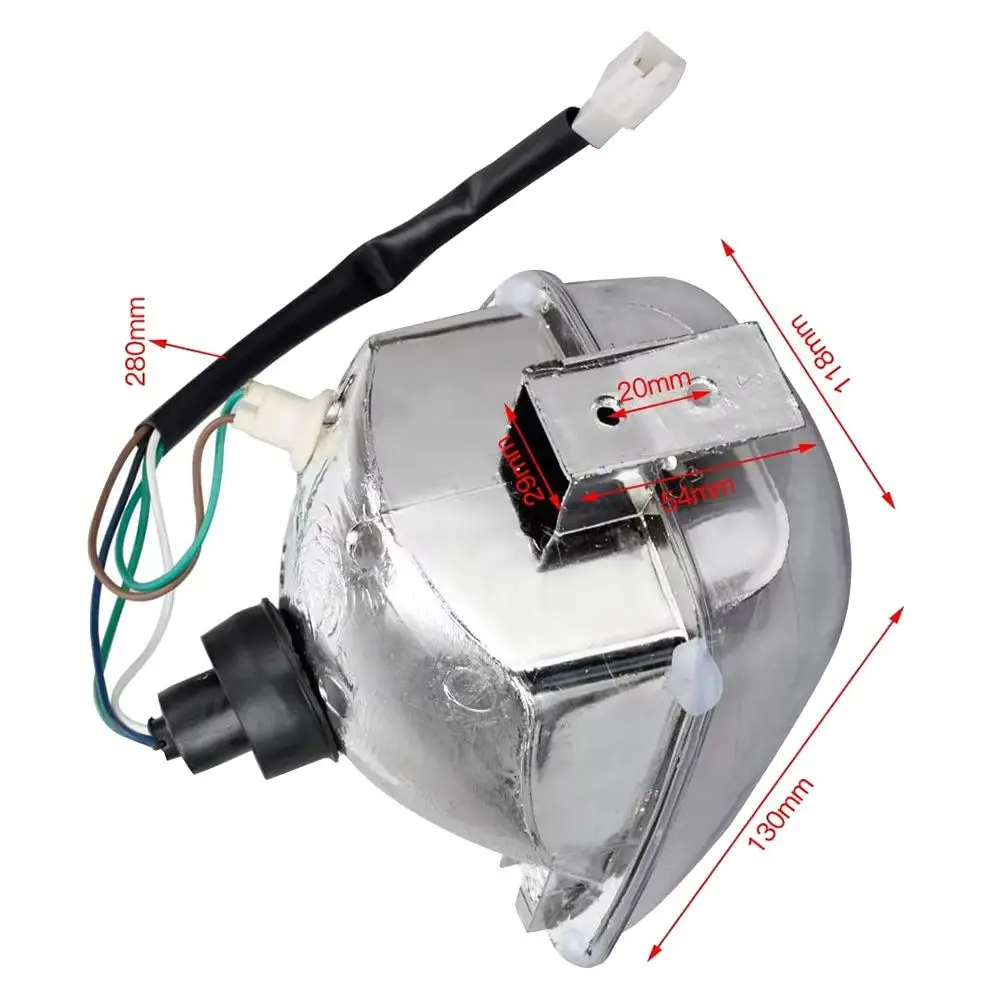 For Taotao 4 Wheeler Quad ATV Front Headlight Complete Lamp Assembly 50/70/90/110/125/150cc ATV Head Light Replacement Parts