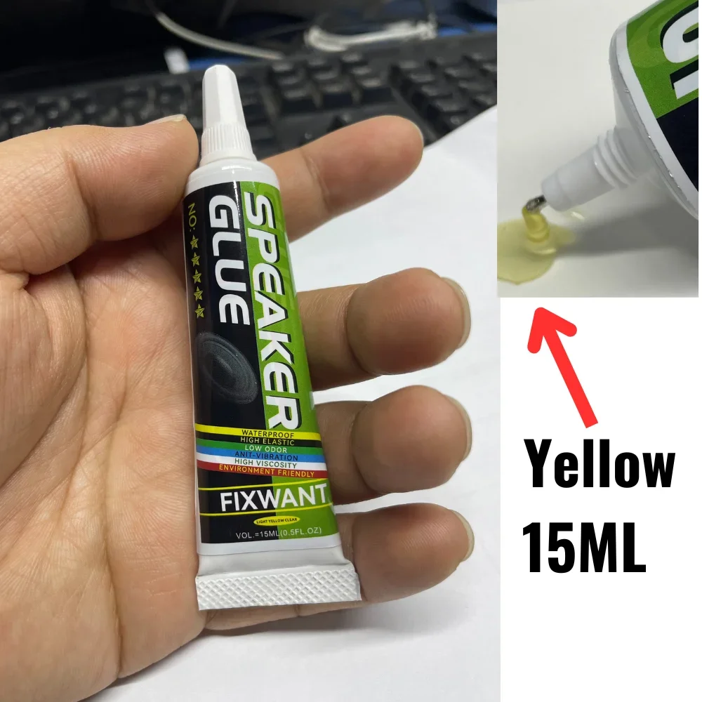 High Strength Loud Speaker Repair Glue for Foam Side Dust Cap Rubber Edge Cone Basin Strong Adhesive Black Yellow Audio Fix
