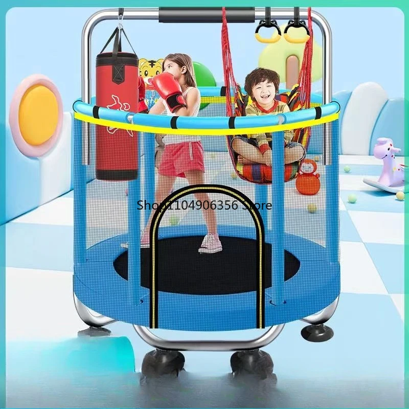 for Children's trampoline household small indoor and outdoor universal fitness belt protective net baby jumping bed toy swing