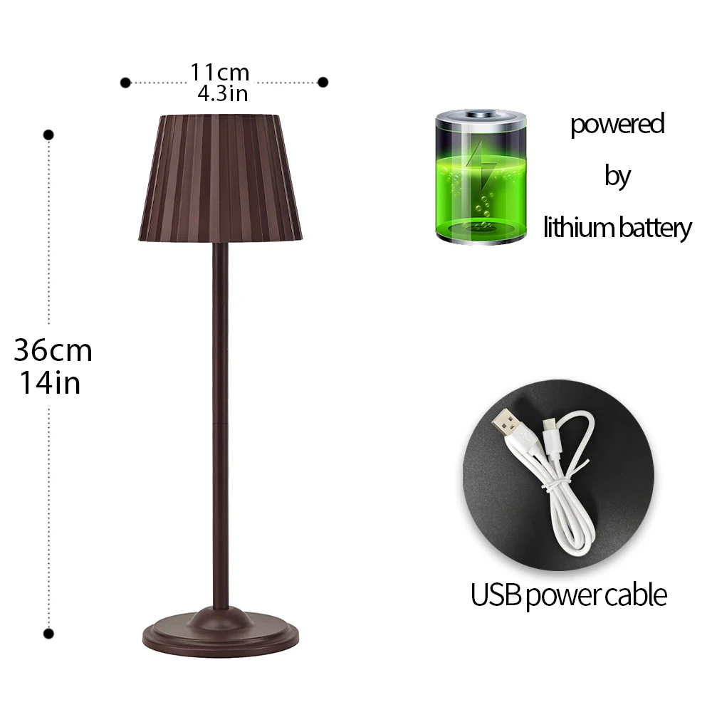 الإبداعية مكتب مطعم طاولة بار قابلة للشحن دراسة القراءة اللمس Led مكتب ضوء مصباح USB شحن ميناء اللاسلكي #2