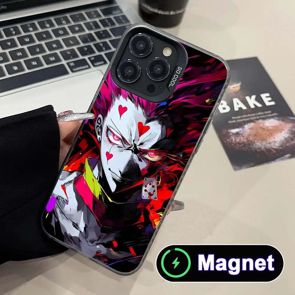 Hunter Hisoka Phone Case for iPhone 17 16 15 14 13 12 11 Air Pro Max Plus Colorful Silver MagSafe Cover