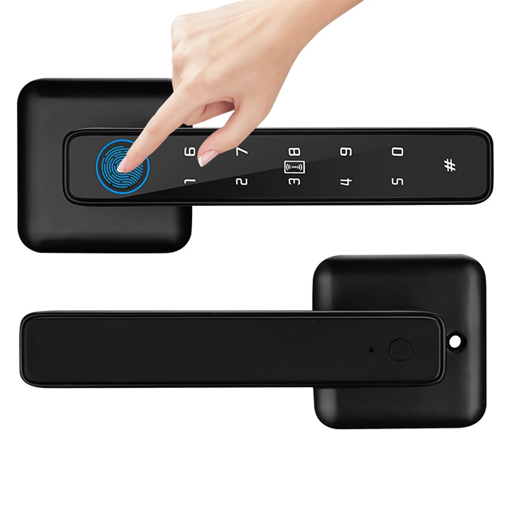 Цифровой умный дверной замок Tuya, несколько методов, ручка, ключ отпечатков пальцев, клавиатура, электронный замок, домашний дом, квартира