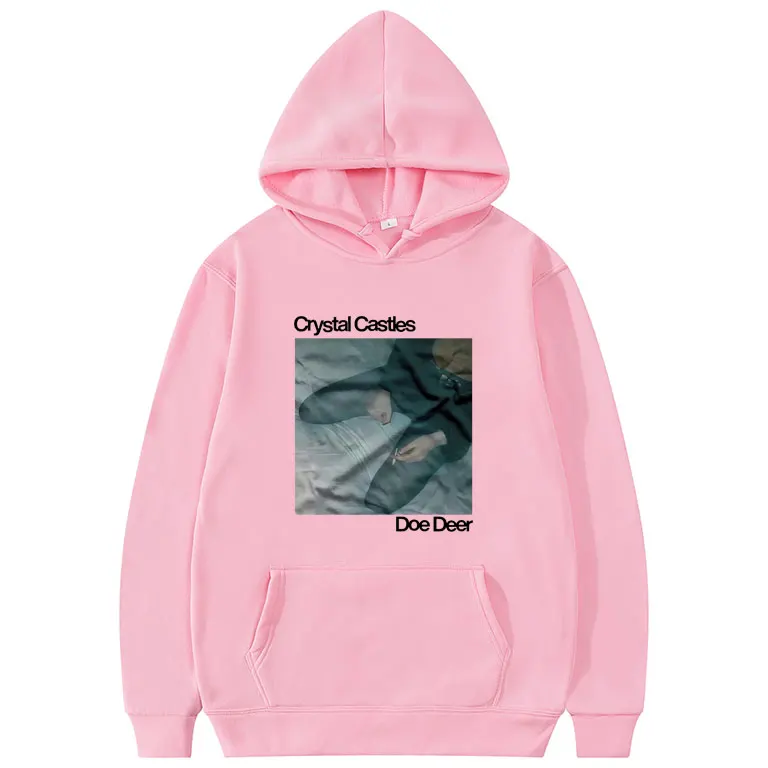 Crystal Castles Doe Deer Graphic Print Hoodie Men's Hip Hop Casual Vintage Sweatshirt Men Women Gothic Rock Oversized Hoodies