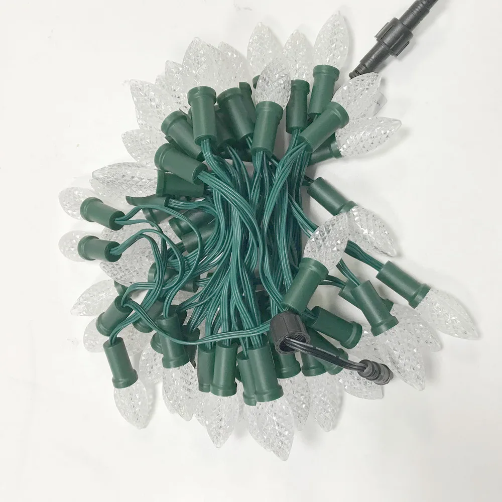 Free Shipping Addressable RGB Full Color C7 DC12V WS2811 LED Christmas Pixel String Light