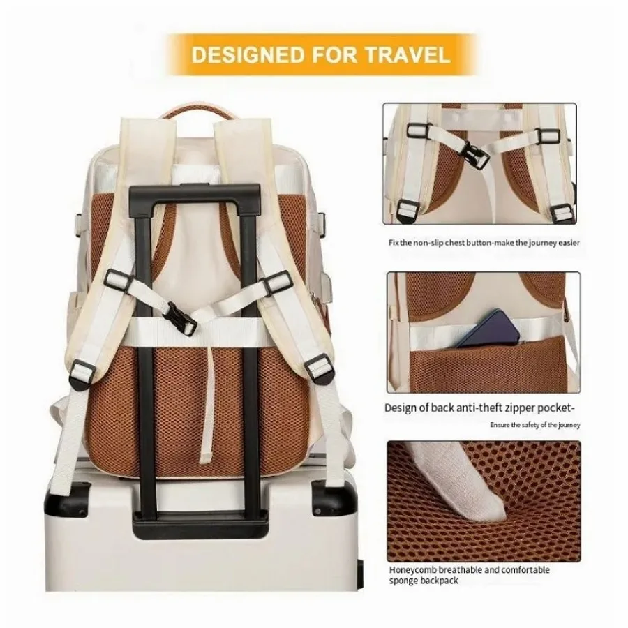 Mochila de Viagem de Avião para Homens e Mulheres, Bolsa para Laptop, Bagagem, Grande Capacidade, Expansível, Negócios, Avião, Mochilas Multifuncionais, Homens