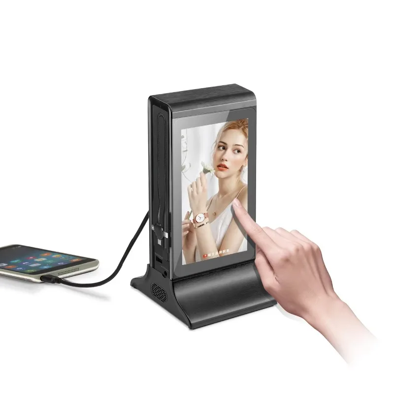 trending products 2023 new arrivals portable power station phone charging display big capacity restaurant menu power bank