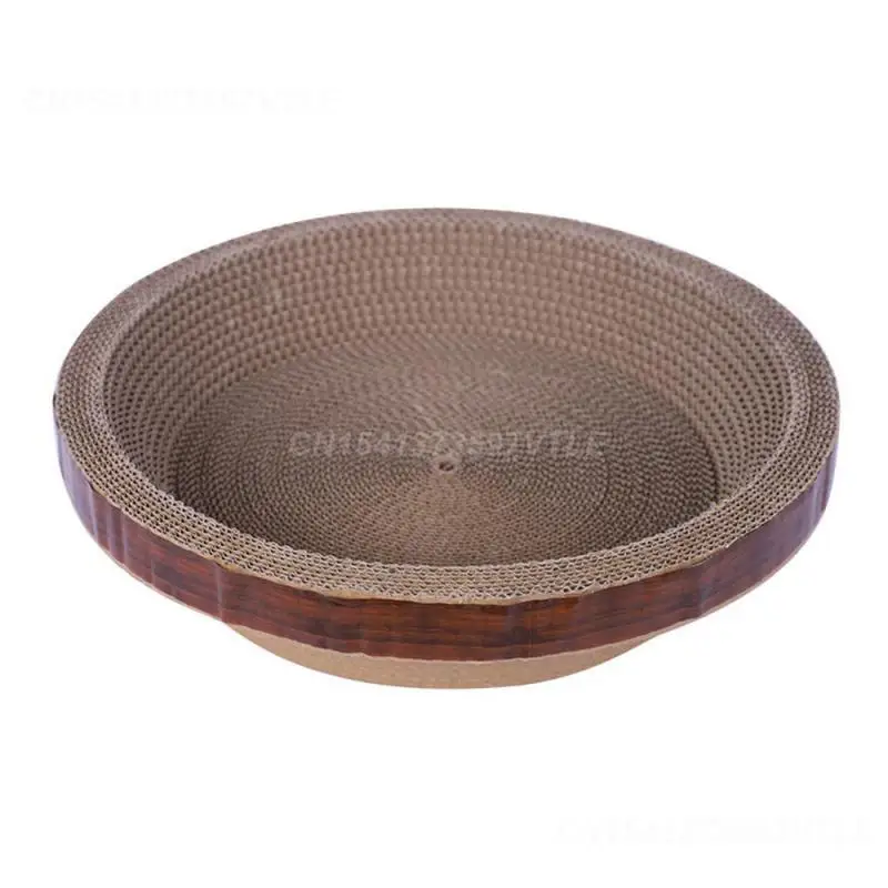 Cat Scratch Box Exercise Cat Paw Cat Scratching Post Scratch Resistant Corrugated Paper Cat Bowl Pet Supplies Round Cat Toy