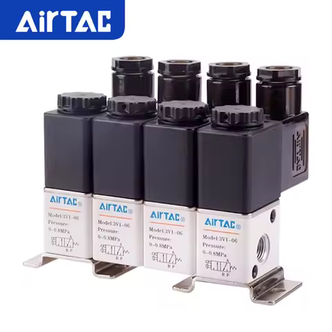 AirTAC Original Pneumatic 3/2 Way Combination Series Solenoid Valve 3V1-06 M5 Integrated Valve 2F/3F/4F/5F/6F/7F/8F/9F/10F/11F