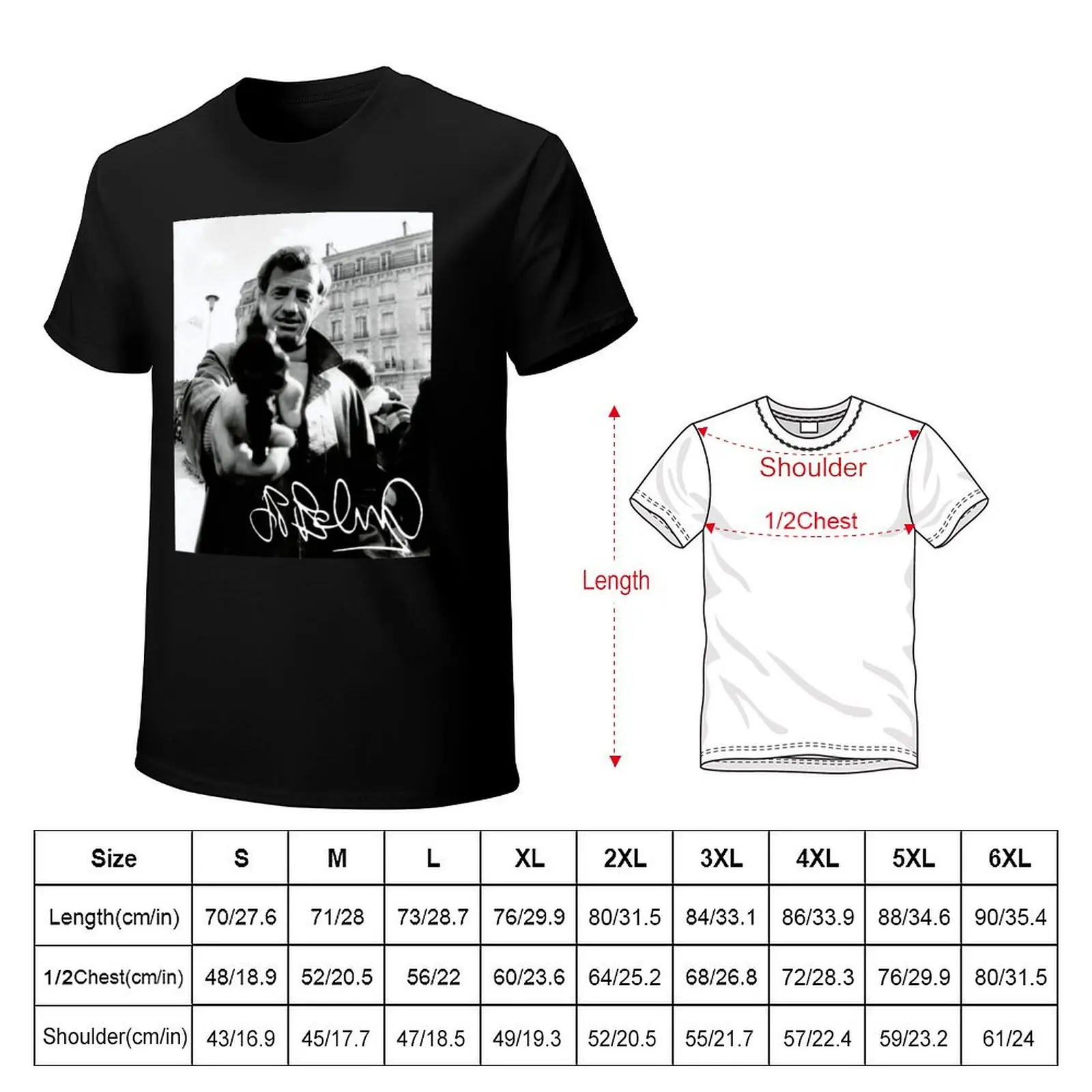 Jean Paul Belmondo, rip Jean-Paul Belmondo, jean paul belmondo autograph T-Shirt anime t shirts oversize T-Shirt