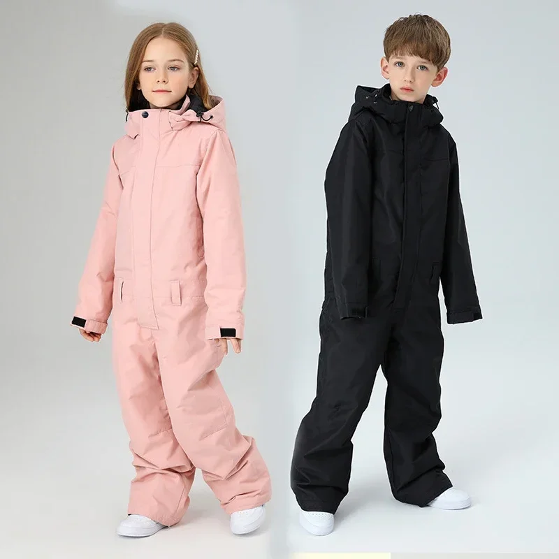 Winter Kinderen Skipak Jongens Meisjes Kids Windproof Waterdicht Katoen Verdikking Warme Buitensport Skiën Snowboardkleding