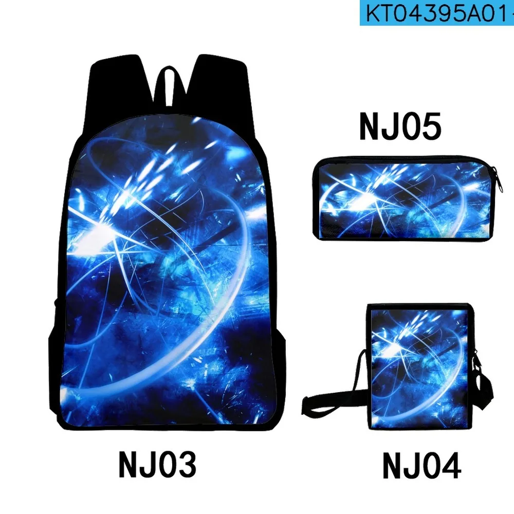 

Harajuku Youthful Abstract patterns 3D Print 3pcs/Set Student Travel bags Laptop Daypack Backpack Shoulder Bag Pencil Case