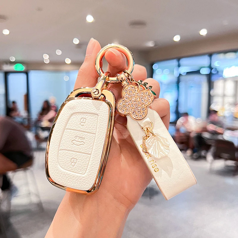 

Suitable for Hyundai keycase ix35 Mistra Elantra Mufasa Lafesta Tucson ix25 Sonata keycover keyshell keychain