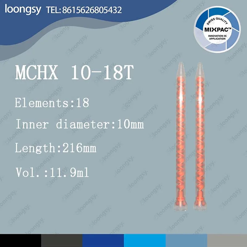 Mélangeur statique MCHX 10-18T, 196 ZER MIXPAC, buse de mélange, 100 pièces