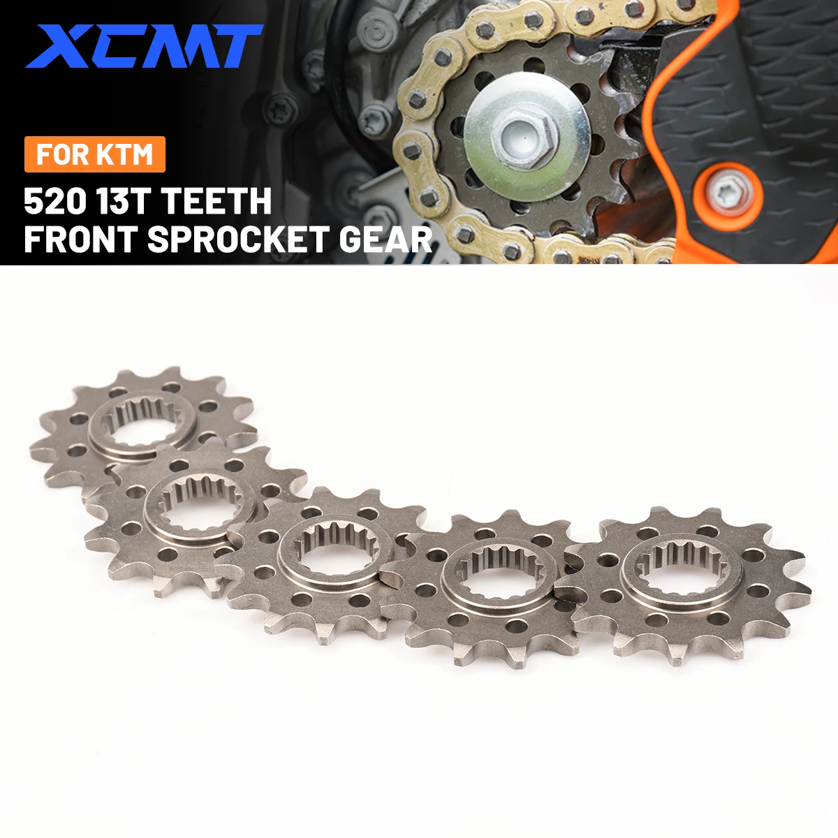 

Motorcycle Chain 520 13T Front Sprocket For KTM SXF MXC XCF EXC XCFW HUSQVARNA FE FC FS FX 250 350 450 530 Moto Sprocket Wheel