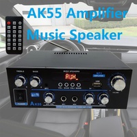 AK55 Car Amplifier 900W Max 2.0 Channel Rated 70W+70W Bluetooth Audio Hifi AMP Karaoke Music Player Support 110V 220V 12V