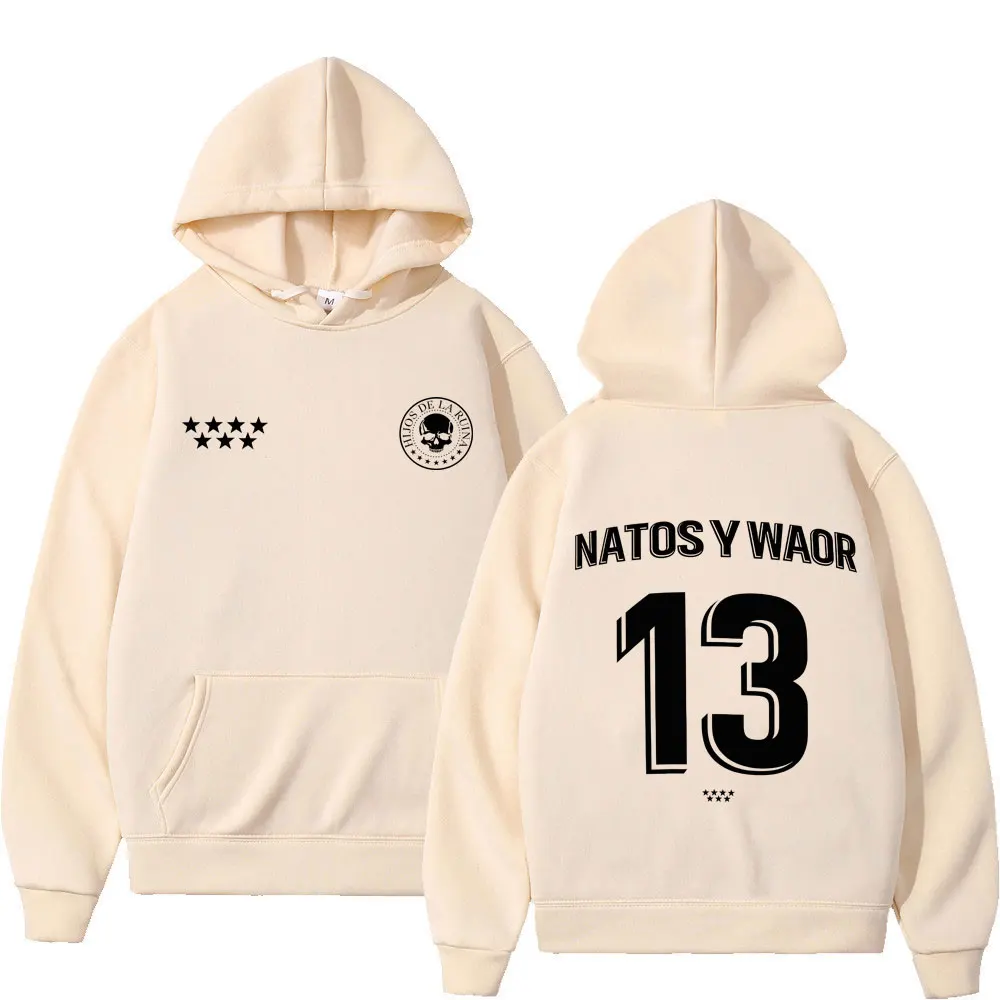 Rapper NATOS WAOR 13 Felpe Uomo Donna Moda Hip-hop Pullover Autunno Inverno Allentato Casual Punk Gotico Tuta Streetwear