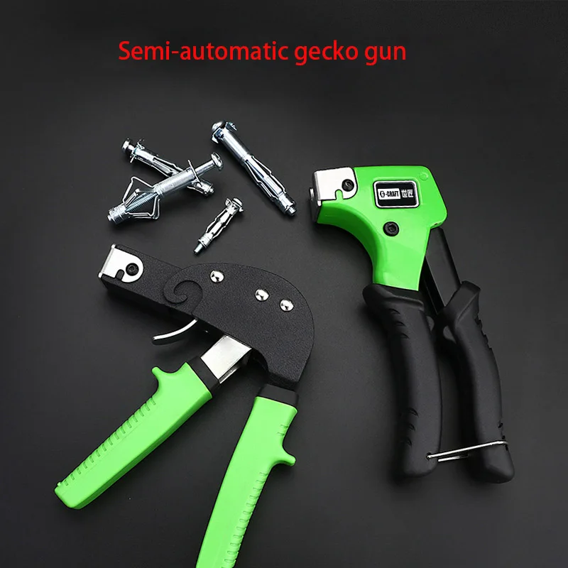 Pistola rebite semi-automática, ferramenta de aço de alto carbono, Rivet Nut Gun, rebitador cego, inserção manual