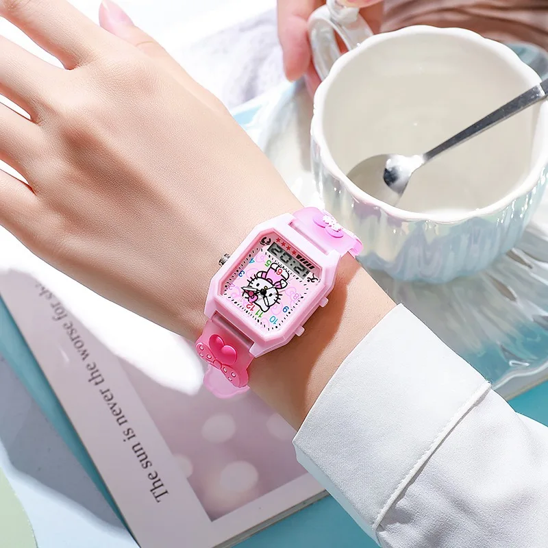 Cartoon Hello Kitty Orologi per bambini Kuromi Melody orologio digitale Studente Festa Bambini Ragazze Regali Regalo di compleanno