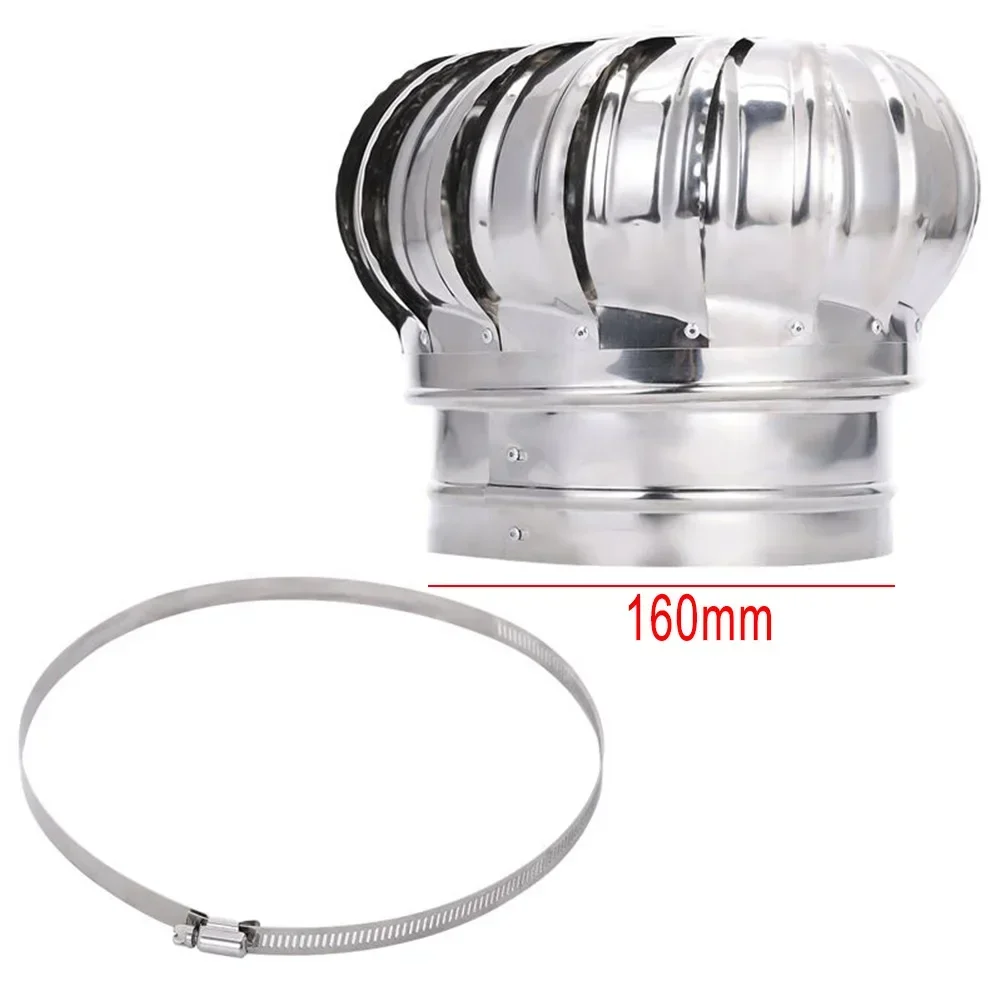 1pcs Stainless Steel Top Cover Chimney Cowl Cap Pot Guard Rotating Flue Pipe Protect Cover Cap Vent Top Exhaust Home Improvement