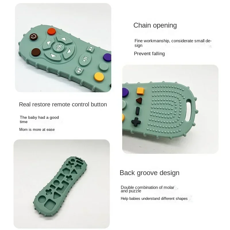 Baby TV Remote Control Teether Silicone Baby Anti-Eating Gloves Pacifier Bracelet Teething Stick Biting Toy Baby Care Accesorios