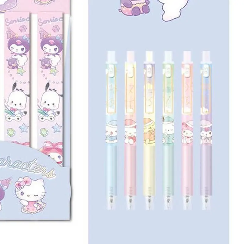 Imagem -04 - Sanli-creative Cartoon Gel Pen Kawaii Kuromi Cinnamoroll Ferramentas de Escrita Super Fofo Estudante Papelaria Escritório da Escola Atacado