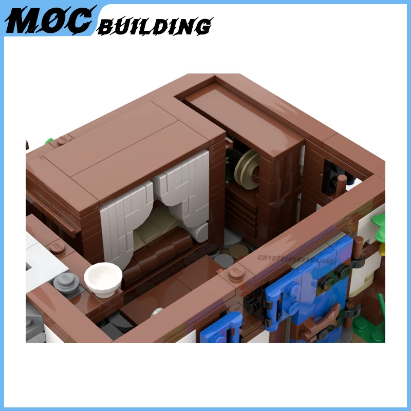 MOC Street View Series Medieval Village House Model Building Blocks DIY Modular Architecture Bricks Assemble Ideas Toy Xmas Gift