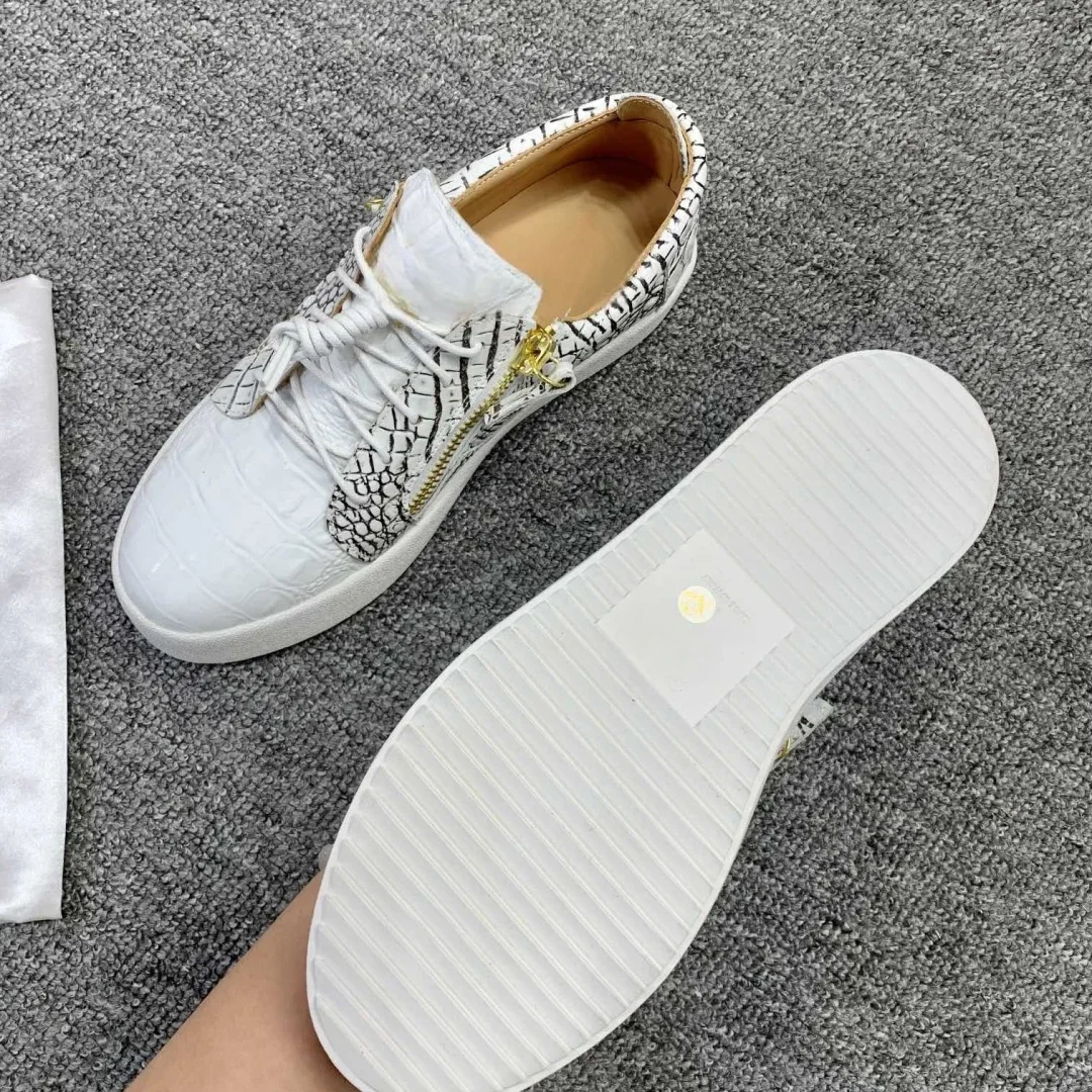 موضة جديدة أحذية رياضية كاجوال للرجال العلامة التجارية مصمم النساء أحذية التنس الفاخرة الجلد الحقيقي GZ المتسكعون أحذية رياضية 35-48 G0352 #4