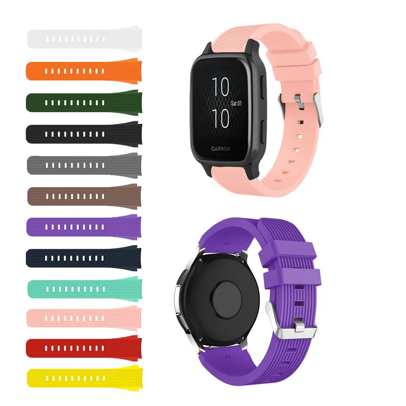 For Garmin Venu 2 3 2Plus Venu SQ 2 Music Vivoactive 3 4 5 6 music 20mm 22mm Silicone Strap Bracelet