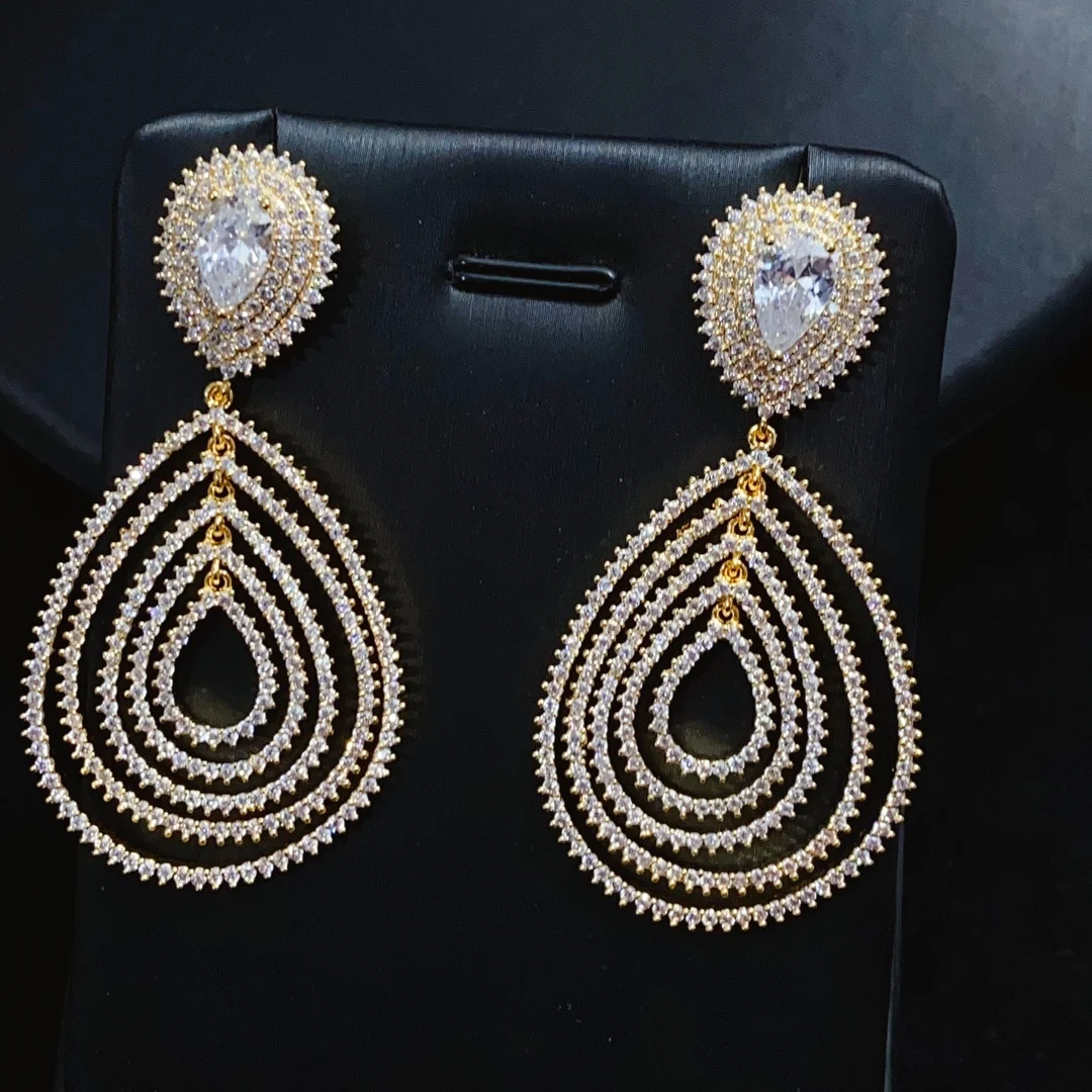 Elegant Simple Everyday Droplet Shape Earrings Exquisite Women's Jewelry Suitable for Wedding Prom Dress Accessories Gift E451
