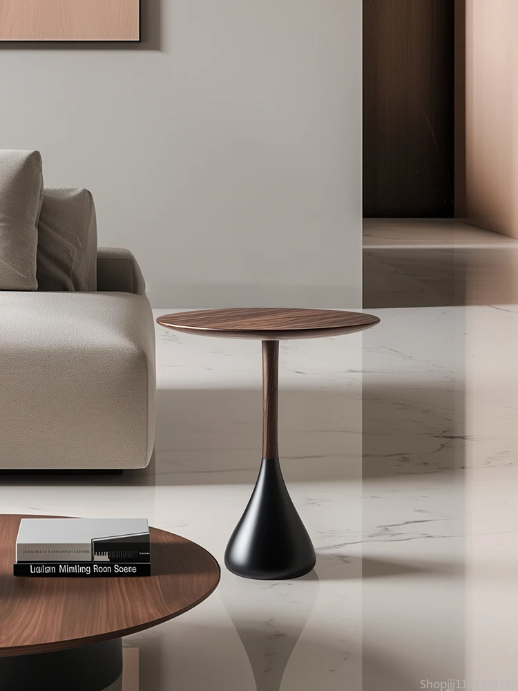 

Дизайнерская круглая сторона — итальянский столик из массива дерева для дивана