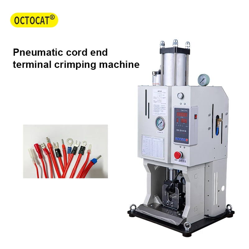 OCTOCAT Pneumatic Cold Terminal Crimping Machine ,Crimper Machine Line Diameter 1.5-35 Square Input Air Pressure Tool