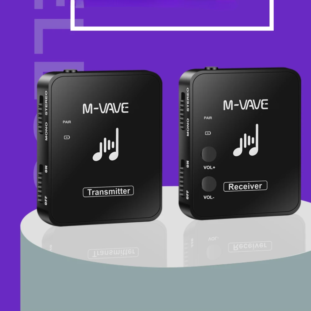 M-VAVE Wp-10 2.4GHz Wireless Earphone Monitor Transmission System USB Rechargeable Transmitter&Receiver Support Stereo M8