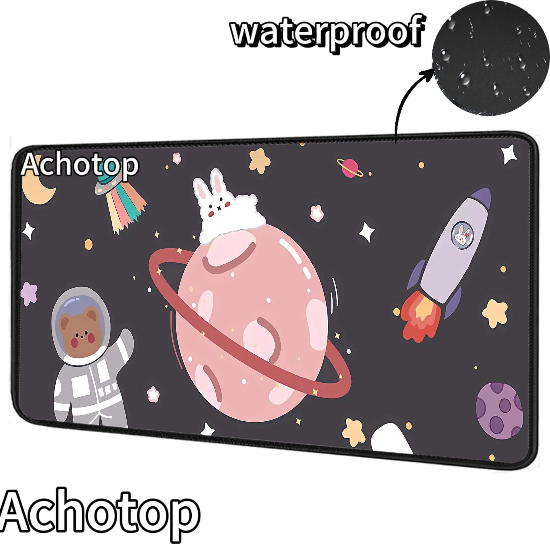 Waterproof Astronaut Gamer Mouse Pad Mousepads Locking Edge Anti-slip Mouse Mat Gaming Mousepad Keyboard Pads Tapis De Souris