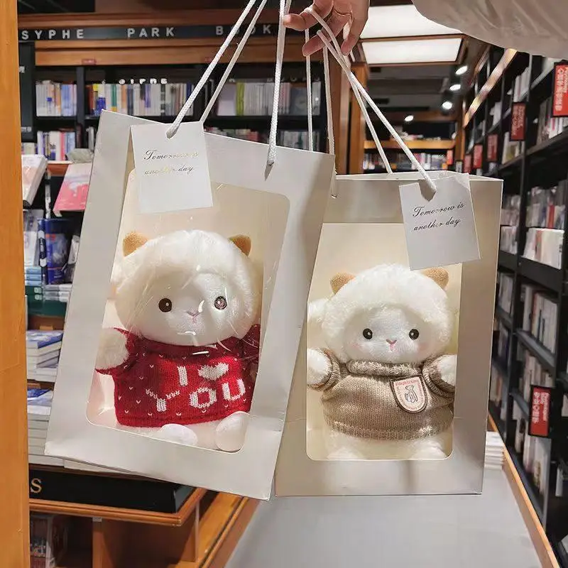 

Trendy Cute Pock Little Plush Toy Dolls White Sheep Dolls Girls Children Gifts Soft Stuffed Toys Dolls ABEYINUOR Brand