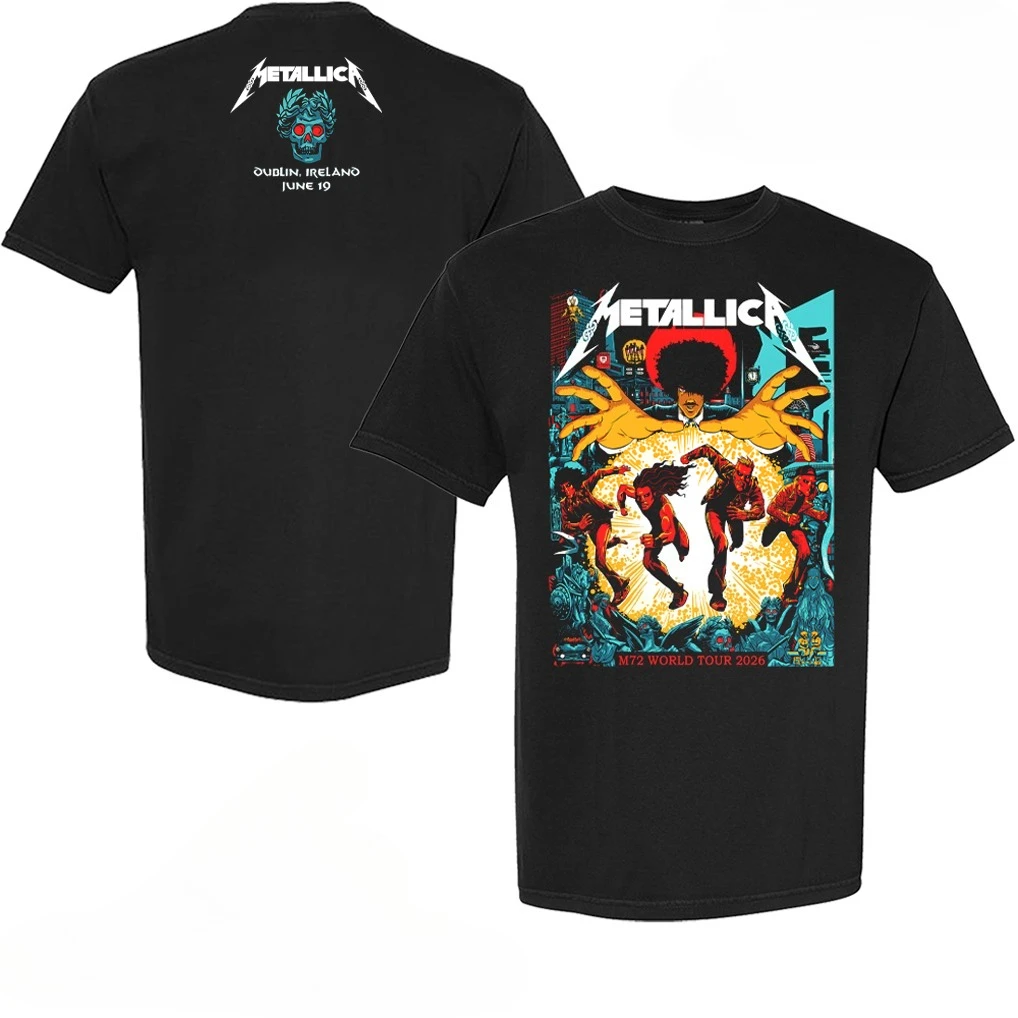 Metallica M72 Dublin Irland 19. Juni 2026 Kunst-T-Shirt – Detail 5